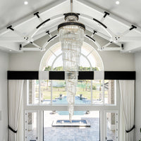 WOMO Cascading Crystal Prism Chandelier-WM2570