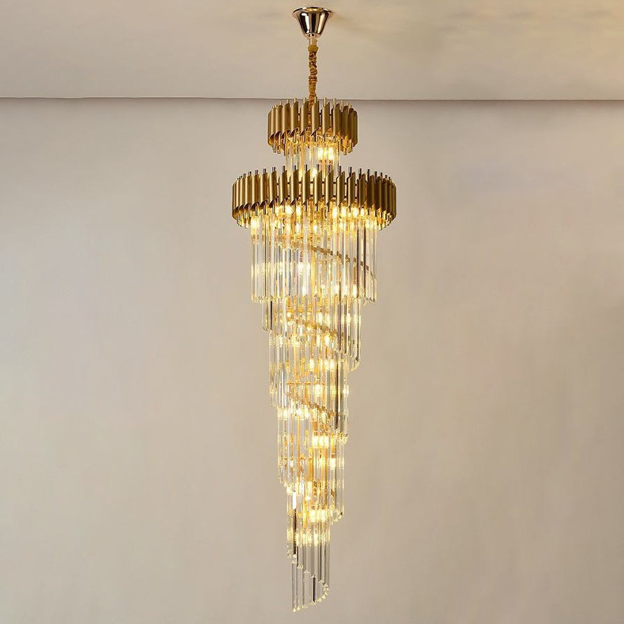 WOMO Cascading Crystal Prism Chandelier-WM2570