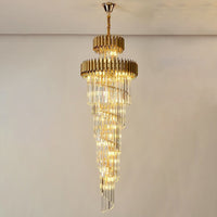 WOMO Cascading Crystal Prism Chandelier-WM2570