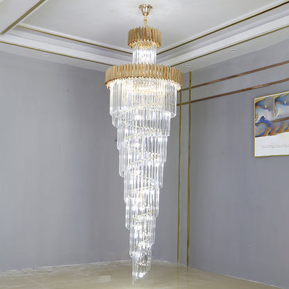 WOMO Cascading Crystal Prism Chandelier-WM2570