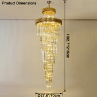 WOMO Cascading Crystal Prism Chandelier-WM2570
