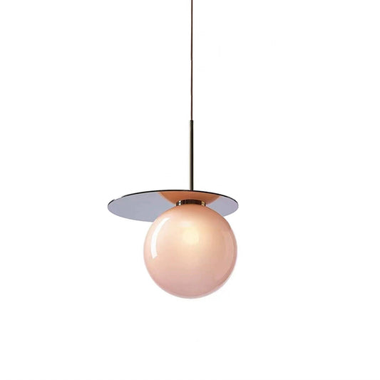 WOMO Colored Glass Globe Pendant Light-WM2573