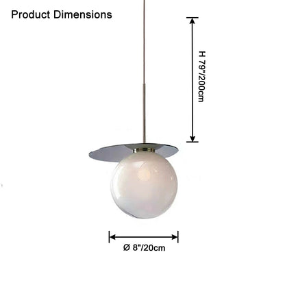 WOMO Colored Glass Globe Pendant Light-WM2573