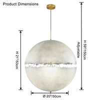 WOMO Fiberglass Globe Pendant Light-WM2577