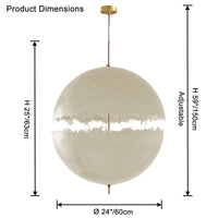 WOMO Fiberglass Globe Pendant Light-WM2577