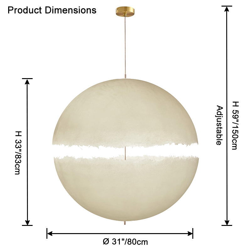 WOMO Fiberglass Globe Pendant Light-WM2577