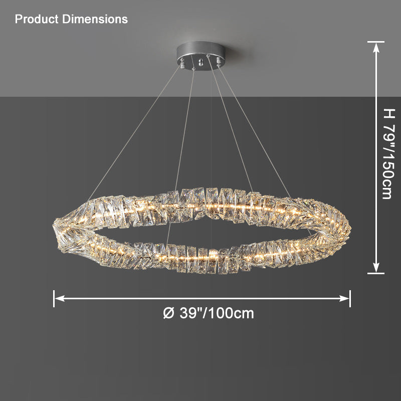 WOMO Crystal Ring Led Chandelier-WM2581