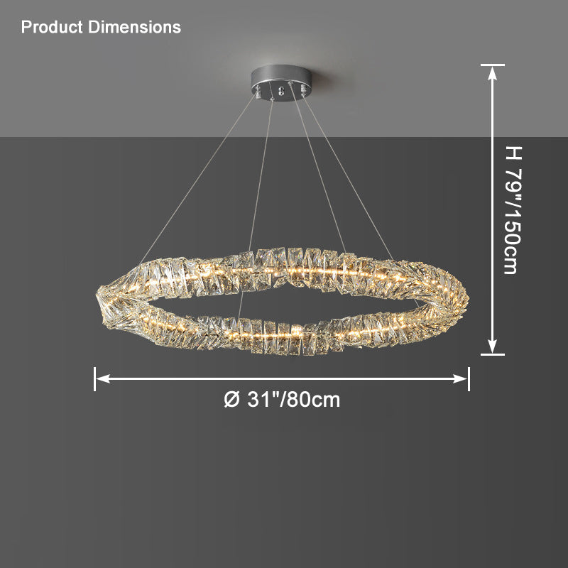 WOMO Crystal Ring Led Chandelier-WM2581