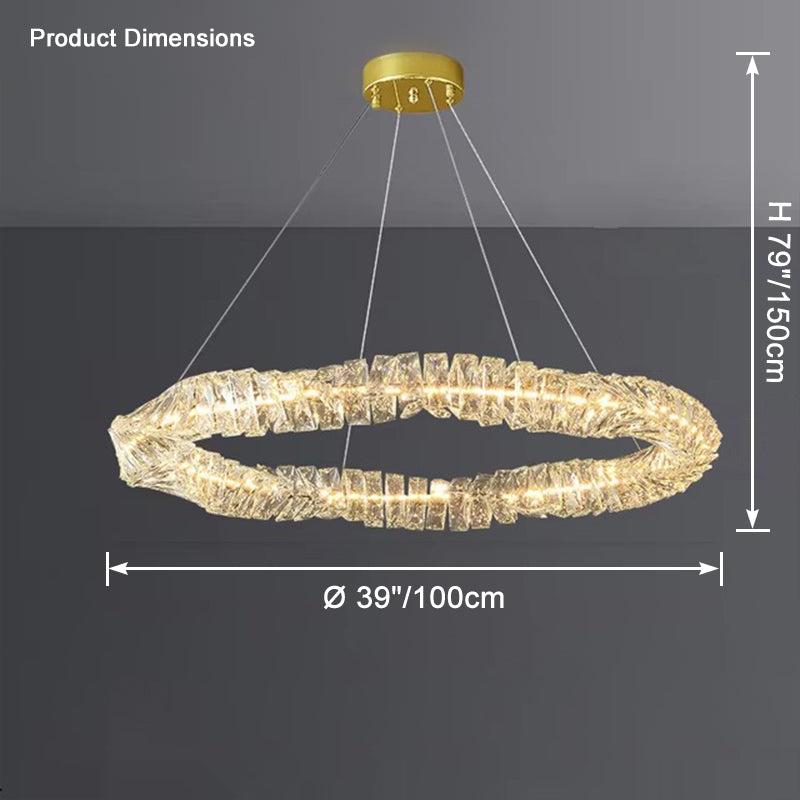 WOMO Crystal Ring Led Chandelier-WM2581