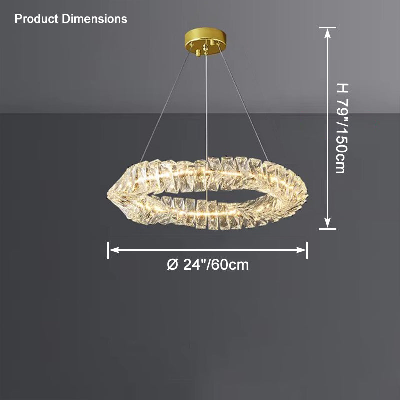 WOMO Crystal Ring Led Chandelier-WM2581