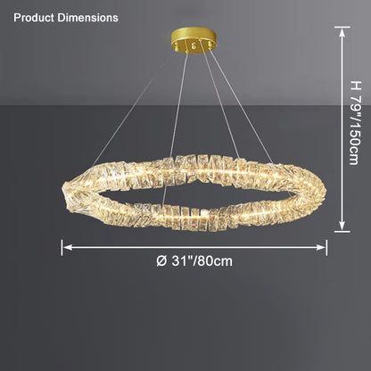 WOMO Crystal Ring Led Chandelier-WM2581