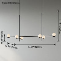 WOMO Adjustable Glass Ball Chandelier-WM2584