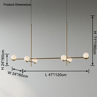 WOMO Adjustable Glass Ball Chandelier-WM2584