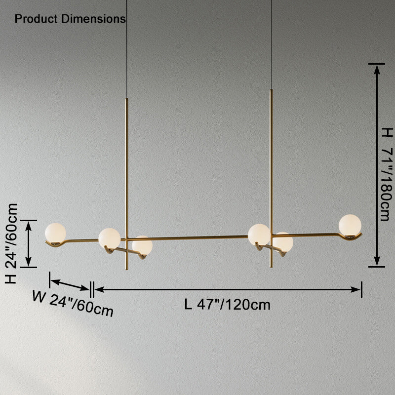 WOMO Adjustable Glass Ball Chandelier-WM2584