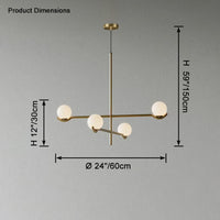 WOMO Adjustable Glass Ball Chandelier-WM2584