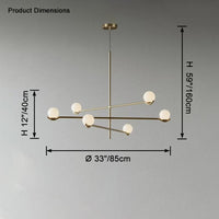 WOMO Adjustable Glass Ball Chandelier-WM2584