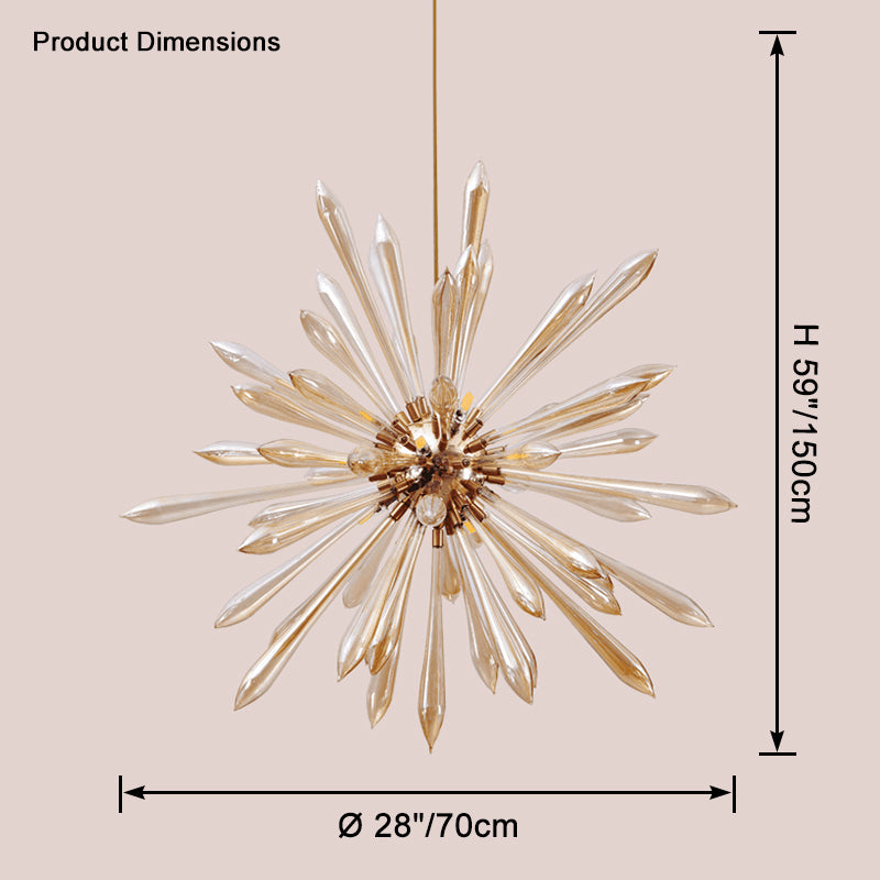 WOMO Sunburst Glass Chandelier-WM2587