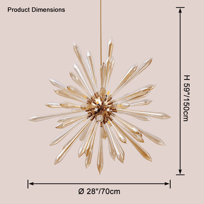 WOMO Sunburst Glass Chandelier-WM2587