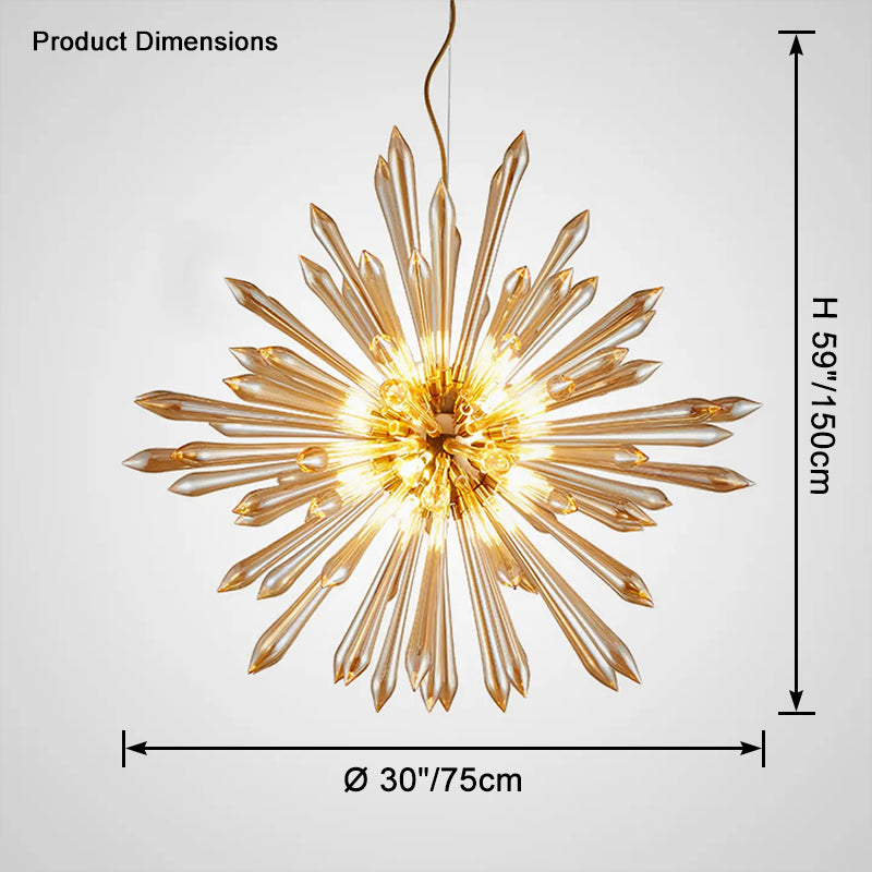 WOMO Sunburst Glass Chandelier-WM2587