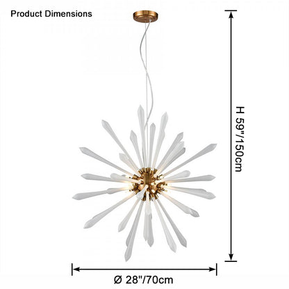 WOMO Sunburst Glass Chandelier-WM2587