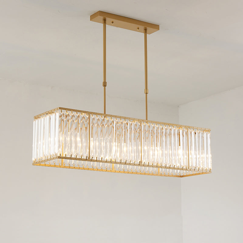 WOMO Rectangular Crystal Prism Chandelier-WM2588