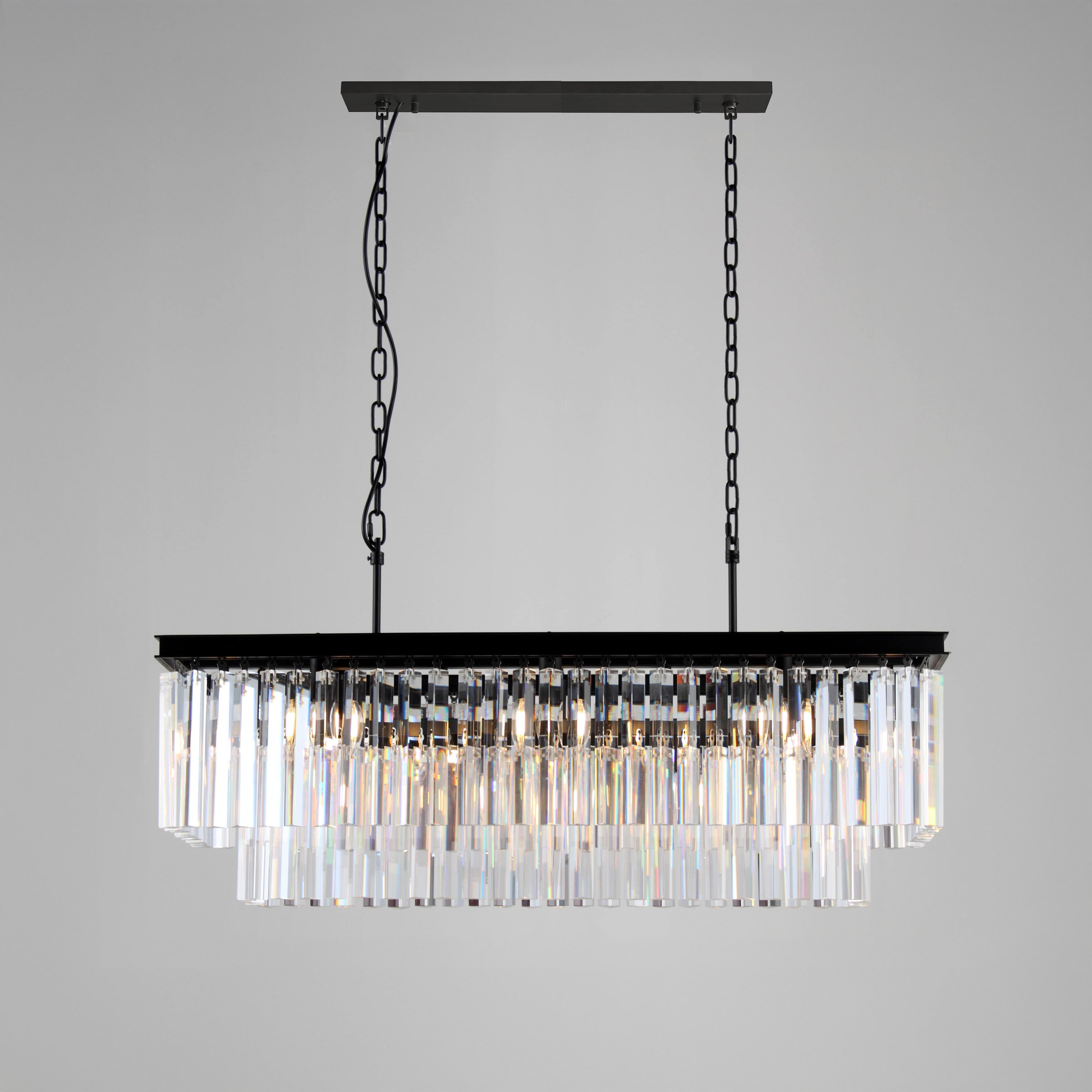 WOMO Rectangular Crystal Chandelier-WM2589