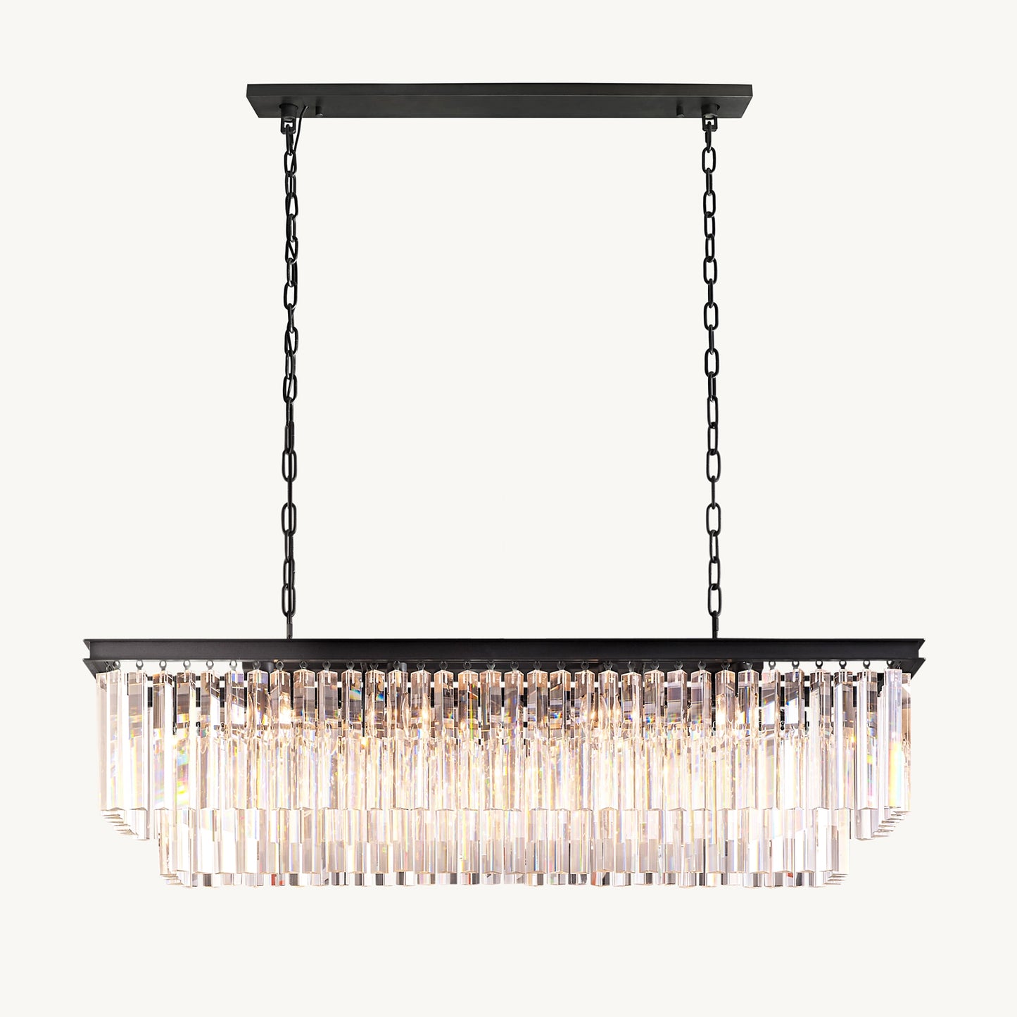 WOMO Rectangular Crystal Chandelier-WM2589