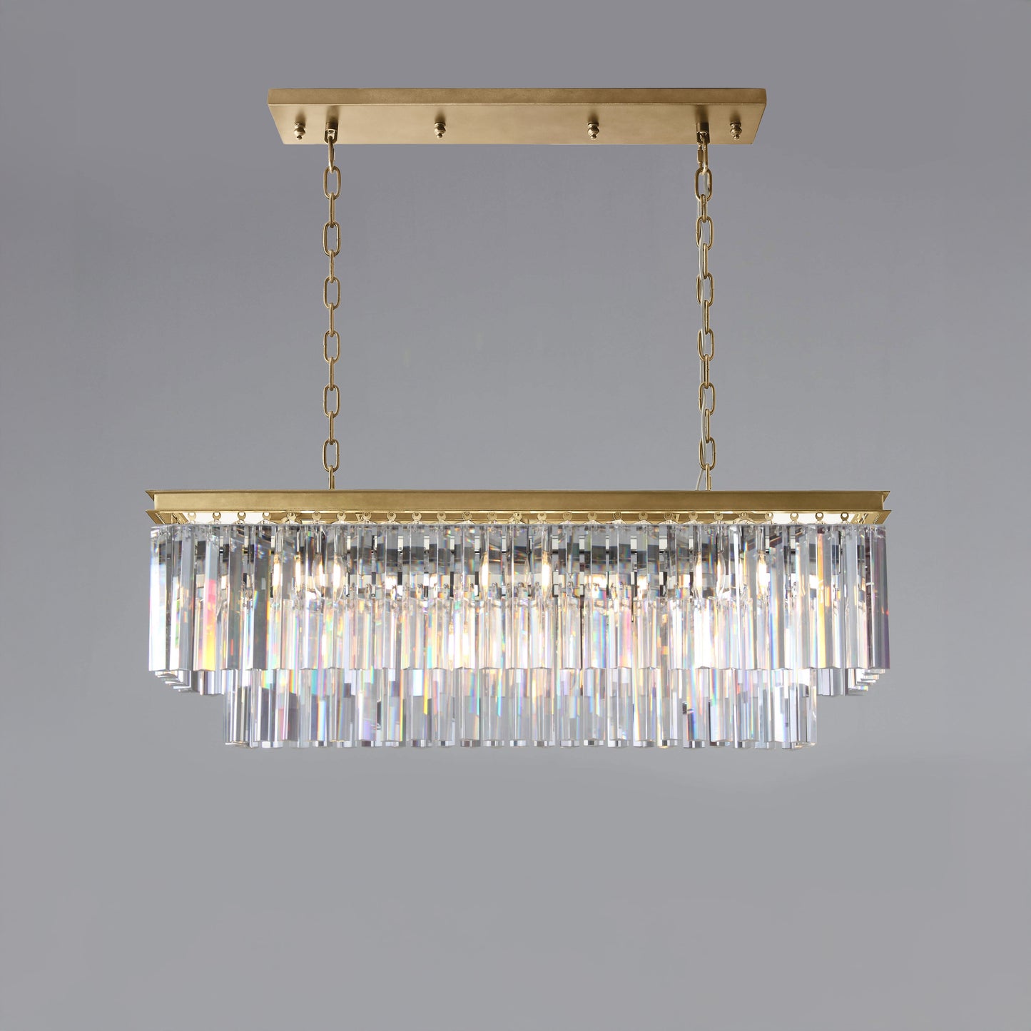 WOMO Rectangular Crystal Chandelier-WM2589