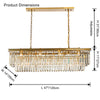 WOMO Rectangular Crystal Chandelier-WM2589 thumbnail