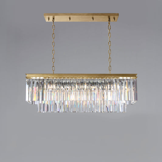 WOMO Rectangular Crystal Chandelier-WM2589