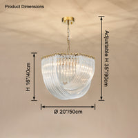WOMO Ribbon Glass Chandelier-WM2590