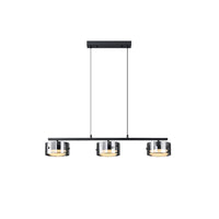 WOMO Black Glass Drum Pendant Light-WM2592