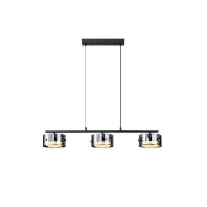 WOMO Black Glass Drum Pendant Light-WM2592