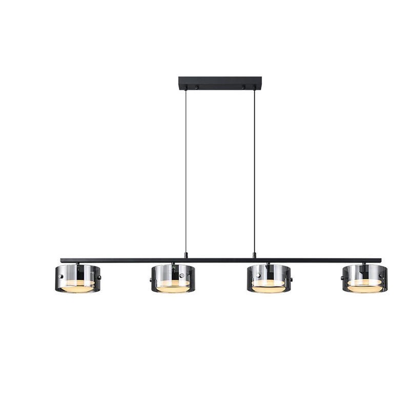 WOMO Black Glass Drum Pendant Light-WM2592