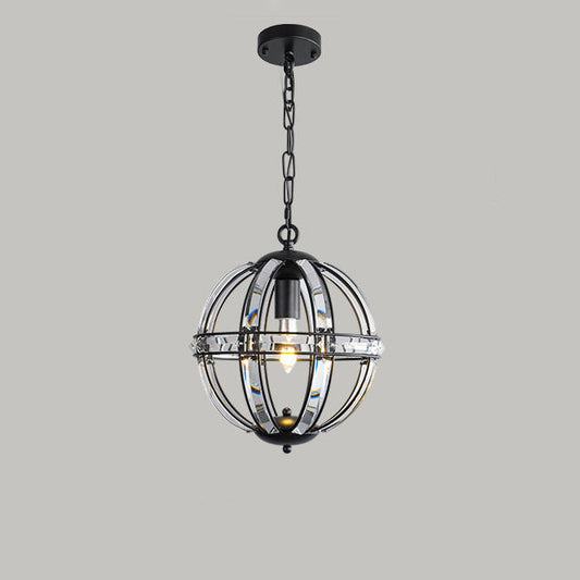 WOMO Cage Crystal Orb Chandelier-WM2595