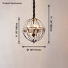 WOMO Cage Crystal Orb Chandelier-WM2595 thumbnail