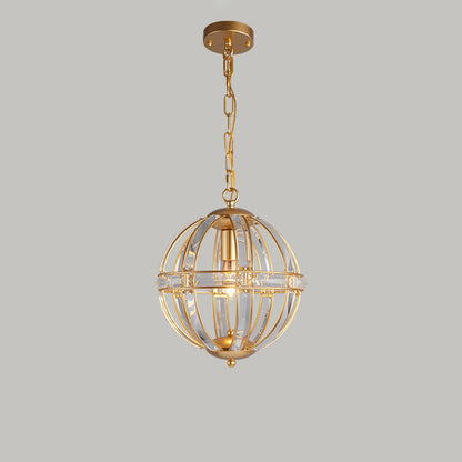 WOMO Cage Crystal Orb Pendant Light-WM2595