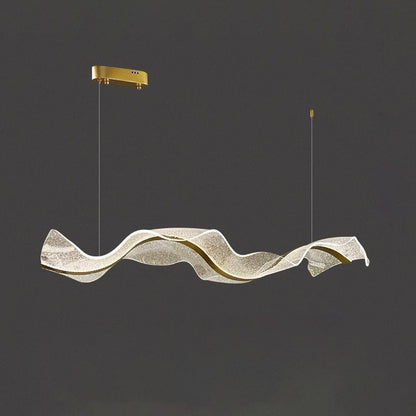 WOMO Wave Ribbon Acrylic Chandelier-WM2596