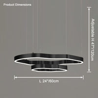 WOMO Oversized Tiered led Ring Chandelier-WM2599