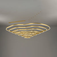 WOMO Oversized Tiered led Ring Chandelier-WM2599