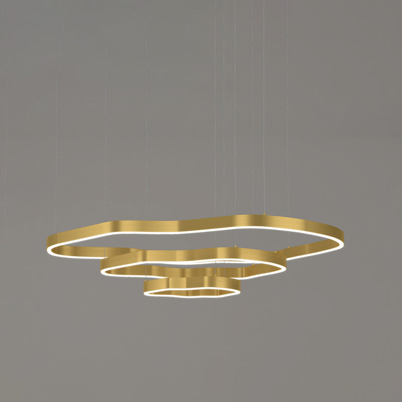 WOMO Oversized Tiered led Ring Chandelier-WM2599