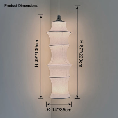 WOMO Long Lantern Silk Pendant Light-WM2600