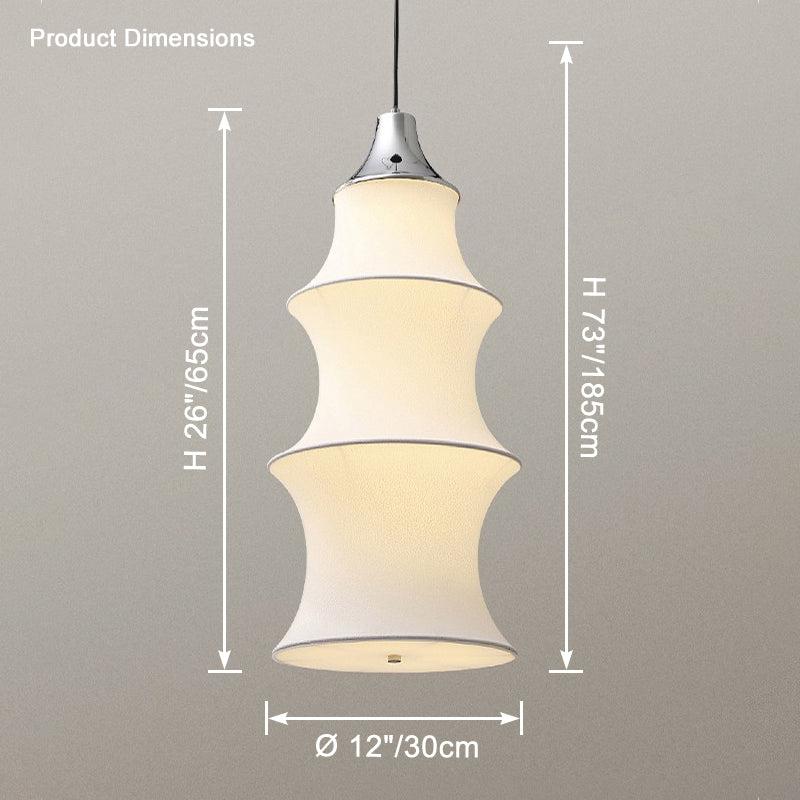 WOMO Long Lantern Silk Pendant Light-WM2600