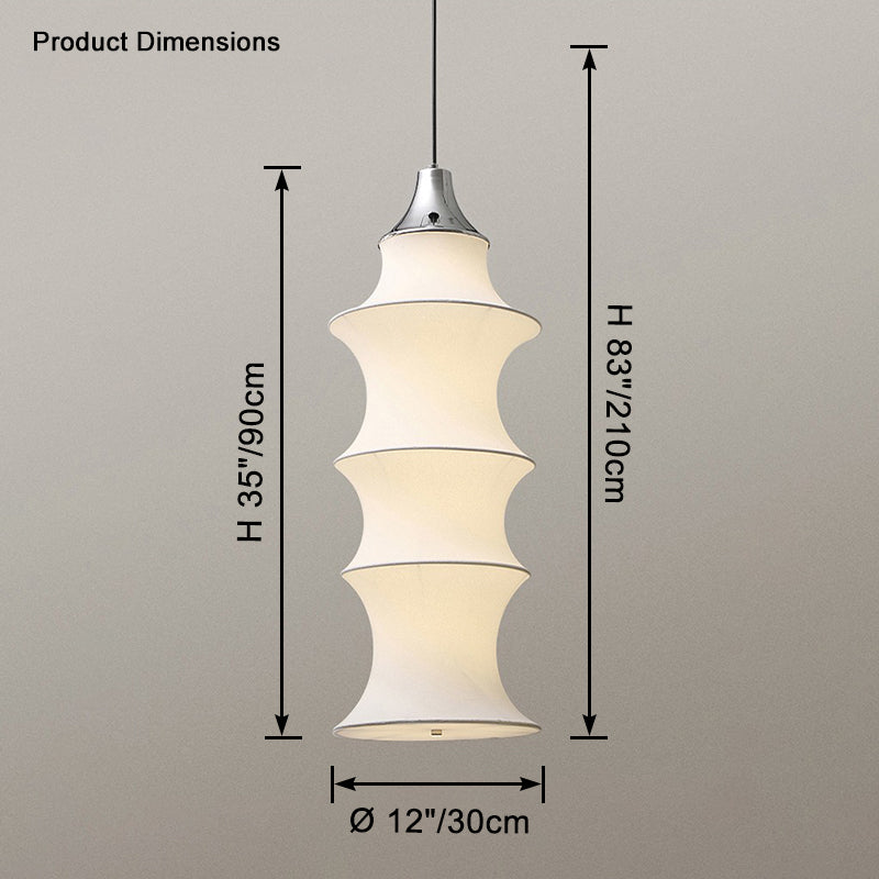 WOMO Long Lantern Silk Pendant Light-WM2600