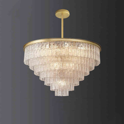 WOMO Gold Tiered Glass Chandelier-WM2601