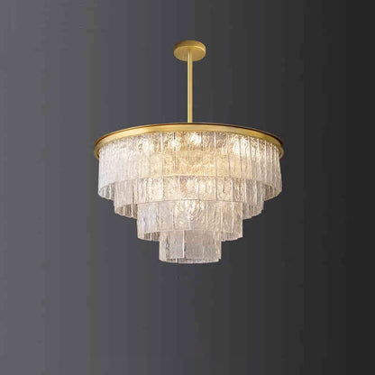 WOMO Gold Tiered Glass Chandelier-WM2601