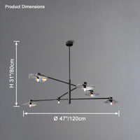 WOMO Lotus Leaf Arm Chandelier-WM2607