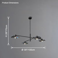 WOMO Lotus Leaf Arm Chandelier-WM2607