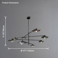 WOMO Lotus Leaf Arm Chandelier-WM2607