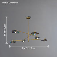 WOMO Lotus Leaf Arm Chandelier-WM2607